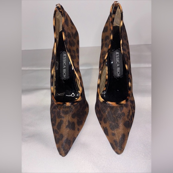Jessica Rich Mesh Leopard  Pointed Toe Stiletto Heel Size 8.  NWOB - Picture 3 of 5